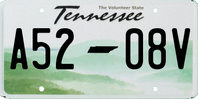 TN license plate A5208V
