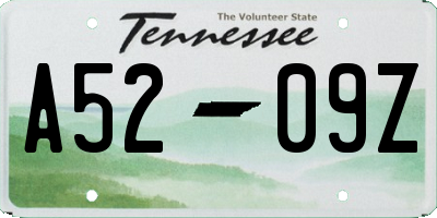TN license plate A5209Z
