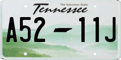 TN license plate A5211J