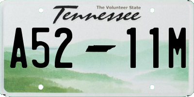 TN license plate A5211M