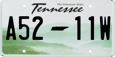 TN license plate A5211W