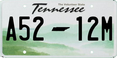 TN license plate A5212M