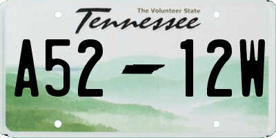 TN license plate A5212W