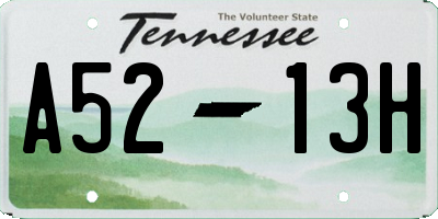 TN license plate A5213H