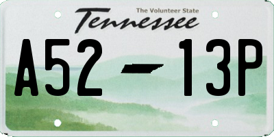 TN license plate A5213P