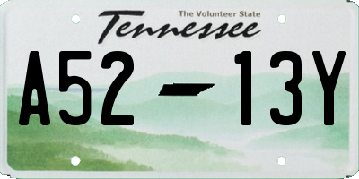 TN license plate A5213Y