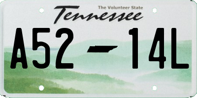 TN license plate A5214L