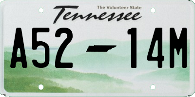 TN license plate A5214M