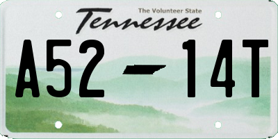 TN license plate A5214T