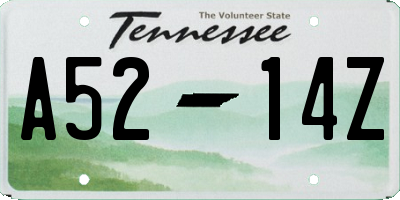 TN license plate A5214Z