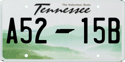 TN license plate A5215B