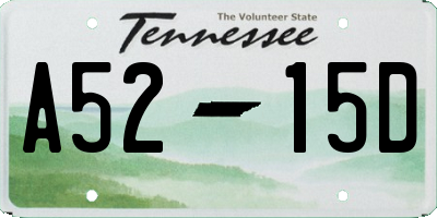 TN license plate A5215D