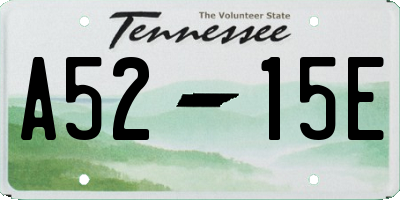 TN license plate A5215E