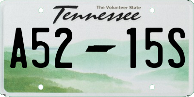 TN license plate A5215S