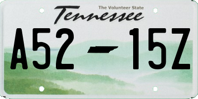 TN license plate A5215Z