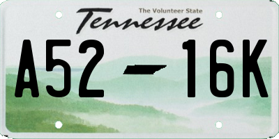 TN license plate A5216K