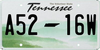 TN license plate A5216W