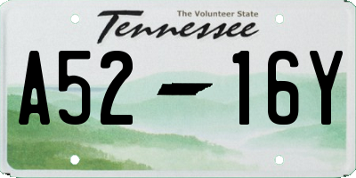 TN license plate A5216Y