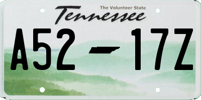 TN license plate A5217Z