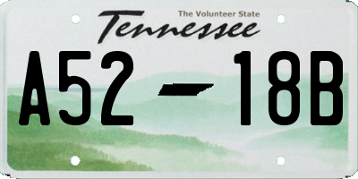 TN license plate A5218B