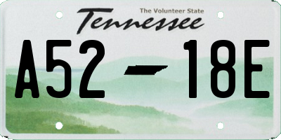 TN license plate A5218E
