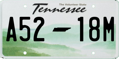 TN license plate A5218M