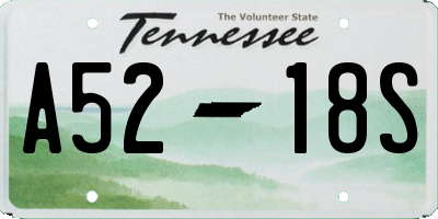 TN license plate A5218S