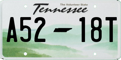 TN license plate A5218T