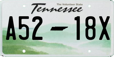 TN license plate A5218X