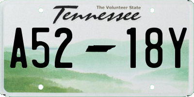 TN license plate A5218Y