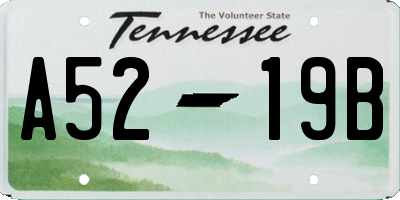 TN license plate A5219B