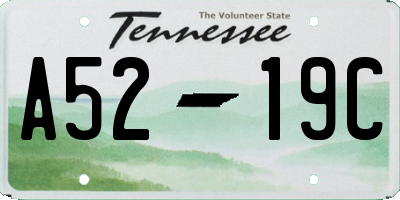 TN license plate A5219C
