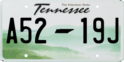 TN license plate A5219J