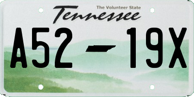 TN license plate A5219X