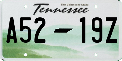 TN license plate A5219Z