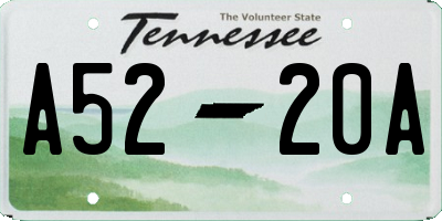TN license plate A5220A