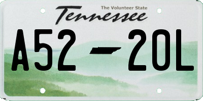 TN license plate A5220L