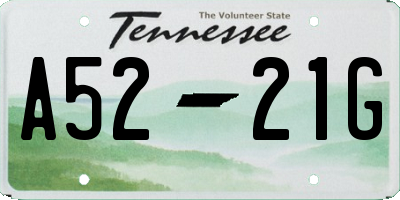 TN license plate A5221G