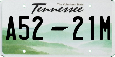 TN license plate A5221M