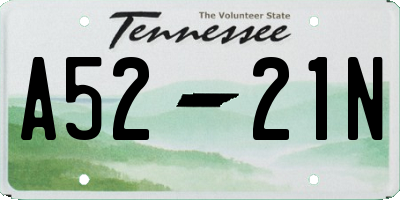 TN license plate A5221N