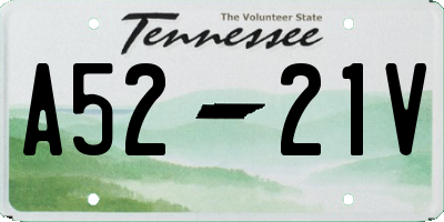 TN license plate A5221V