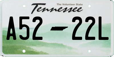 TN license plate A5222L