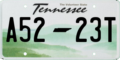 TN license plate A5223T