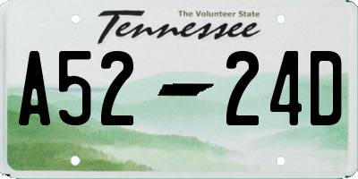 TN license plate A5224D