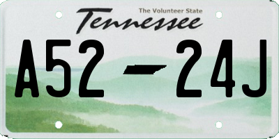 TN license plate A5224J