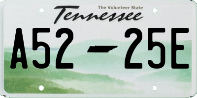 TN license plate A5225E