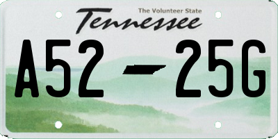 TN license plate A5225G