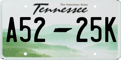 TN license plate A5225K