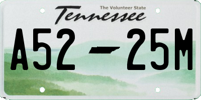 TN license plate A5225M