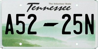 TN license plate A5225N